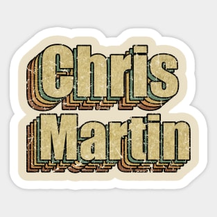 Chris Martin // Vintage Rainbow Typography Style // 70s Sticker